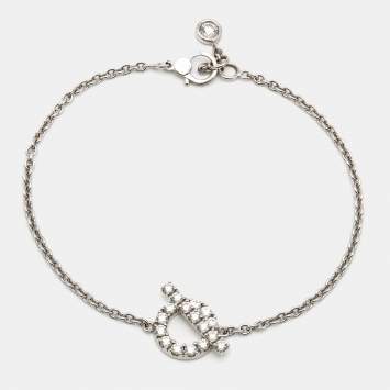 Pre Owned Hermes Finesse Diamonds 18k White Gold Bracelet