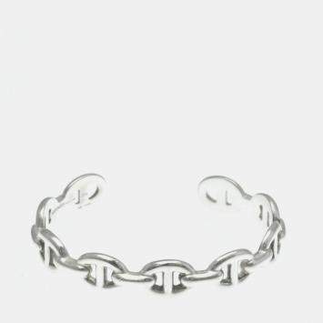 مملوكة مسبقًا Hermes Chaine D'Ancre Silver 925 No Stone Bangle Silver