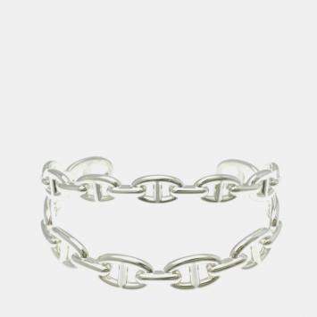 مملوكة مسبقًا Hermes Chaine D'Ancre Silver 925 No Stone Bangle Silver