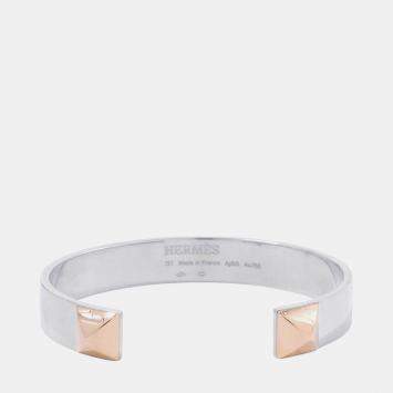 Pre Owned Hermes Hermes Crew De H Bracelet Jonk 2 Crew Size St Sv925 K18Pg