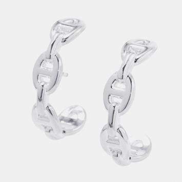 Pre Owned Hermes Chaine D'Ancre Earrings Sv925