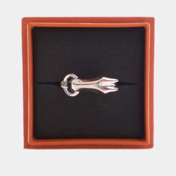 مملوكة مسبقًا Hermes Gallop Small Model Sterling Silver Ring 56