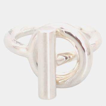 مملوكة مسبقًا خاتم هيرمس إشابيه فضي مقاس 51