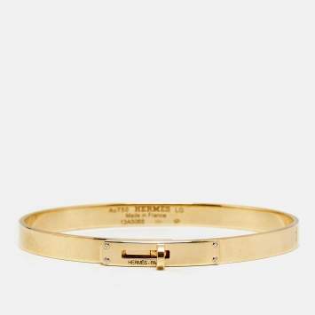 Pre Owned سوار هيرمس كيلي ألماس ذهب أصفر عيار 18 موديل صغير - لارج