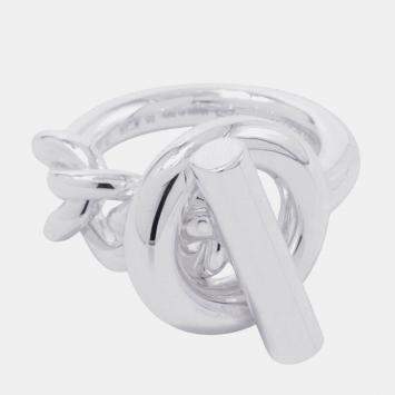 مملوكة مسبقًا خاتم هيرمس كرويزيت مقاس Gm/55/#15 فضة 925