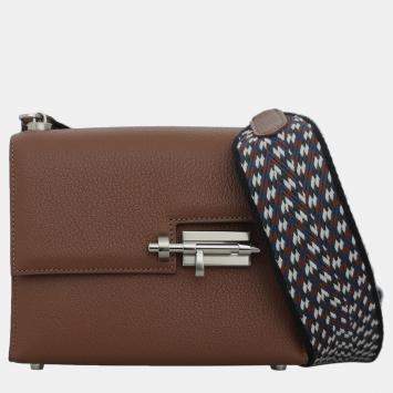 Pre Owned Hermes Brown Leather Verrou Mini Bag