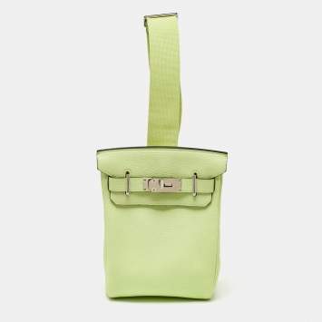 Pre Owned Hermes Vert Absinthe Togo Leather Hac A Dos PM Backpack