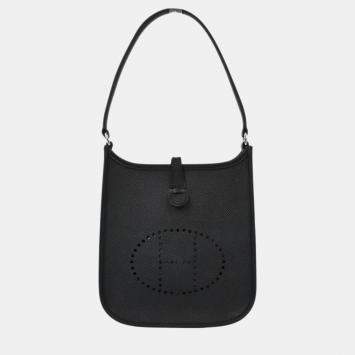 Pre Owned Hermes Black Epsom Evelyne TPM Handbag