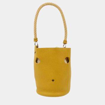 Hermes Curry Taurillon Clemence Mangeoire PM Handbag