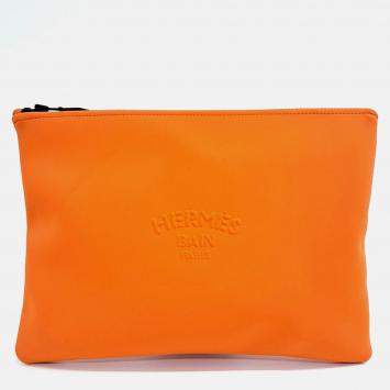 Hermes Orange Neoprene Small Neobain Case 