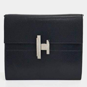 Hermes Black Leather Cinhetic To Go Shoulder Bag
