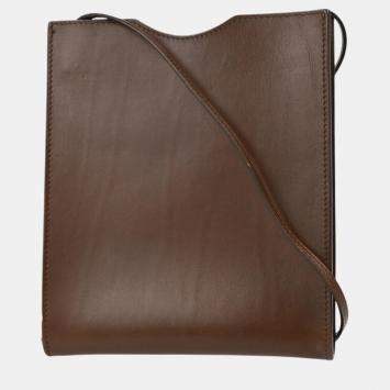 Pre Owned Hermès Havane Box Calf Onimaitou Pochette Shoulder Bag