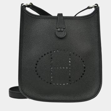 Pre Owned Hermes Black Epsom Evelyne TPM Shoulder Bag
