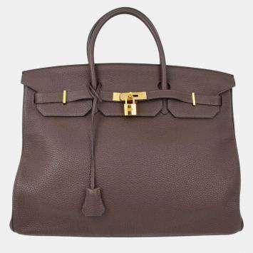 Hermes Brown Togo Birkin 40 Handbag