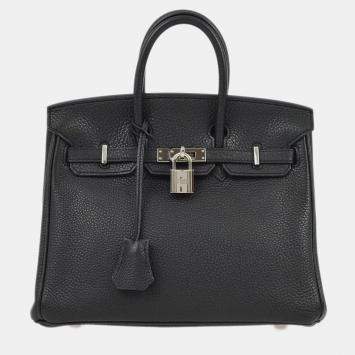 Hermes Black Togo Birkin 25 Handbag