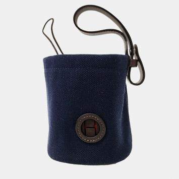 Hermes Blue Fabric portable dog pouch