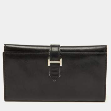 Hermes Black Swift Leather Bearn Wallet