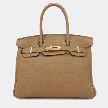 Hermes Biscuit Togo Leather Gold Finished Birkin 30