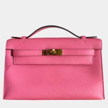 Hermes Lipstick Pink Mini Kelly I Top Handle Bag