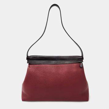 Pre Owned Hermes Red Leather Yeoh Bag
