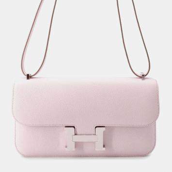 Hermes Mauve Pail Epsom Leather Constance Elan Shoulder Bag