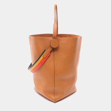 Pre Owned Hermes Brown Toffee Evercolor Leather Licol 19 Shoulder Bag  