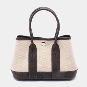 Hermes Toile H Leather Neo Garden 23 Tote Bag