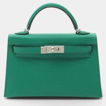 Hermes Vert Jade Epsom Leather Mini Kelly Shoulder Bag
