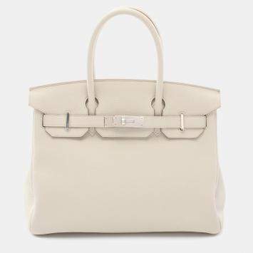 Hermes Beton Togo Leather Birkin 30 Handbag