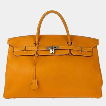 Hermes Natural Fjord Birkin 45 Handbag