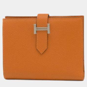 Hermes Orange Epson Bearn Compact Wallet