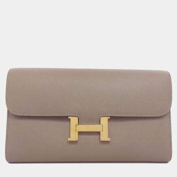 Hermes Epsom Leather Constance Long Wallet 
