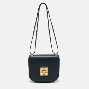 Pre Owned Hermes Vert Cypres Epsom Leather Gold Finish Mosaique Au 24-17 Bag