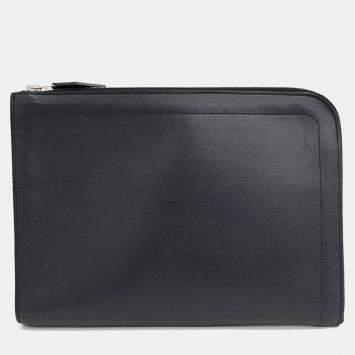 Hermes Black Leather Clutch and iPad Case