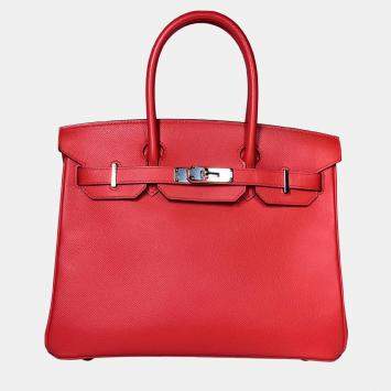 Pre Owned Hermes Bougainvillea Epsom in PHW Birkin 30  