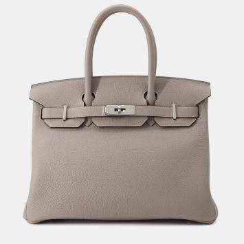 Hermes Gris Asphalt Togo Leather Birkin Size 30