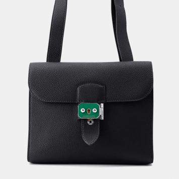 Pre Owned  Hermes Sac Adepesh 21 Caban Togo Leather Shoulder Bag