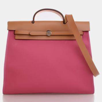 Hermes Rose Pourpre Toile Militaire Herbag Zip 31