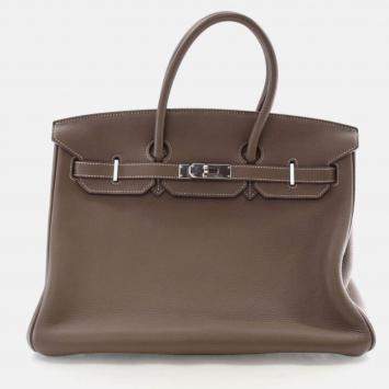 Hermes Birkin 35 Etoupe Togo Tote Bag