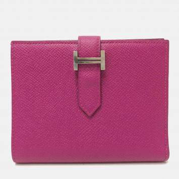Hermes Purple Leather Wallet