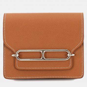 Hermes Roulis Evercolor Gold Slim Bi-Fold Wallet