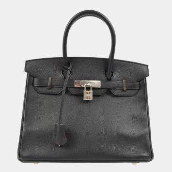 Hermes Birkin 30 Black Epsom Handbag