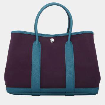 Hermes Canvas Garden Party 30 Bag