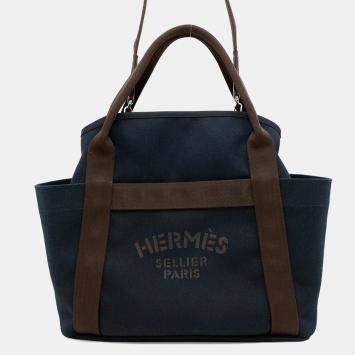 Hermes Sucked Pansage Groom Navy/Feu Canvas