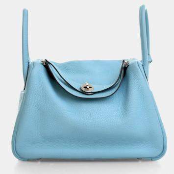 Hermes Lindy 30 Blue Atoll Clemence Bag