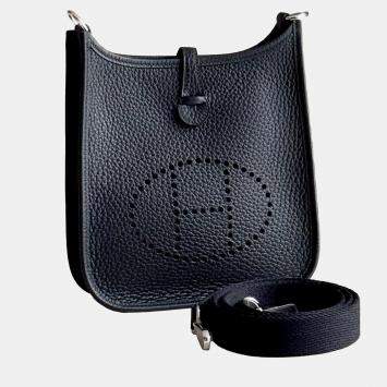 Hermes Mini Evelyne Black with SiLouis Vuittoner Hardware