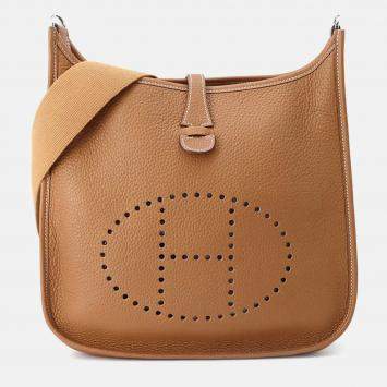 Pre Owned Hermès Evelyne 2 Gold Taurillon Clemence PM Hand Bag
