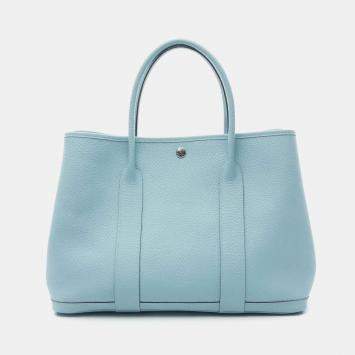 Hermes Garden Party PM Blue Atoll T Country Bag