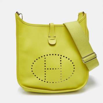 Hermès Lime Epsom Leather Evelyne III PM Bag