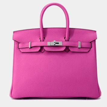 Hermes Birkin 25 Magnolia Togo Leather Bag 